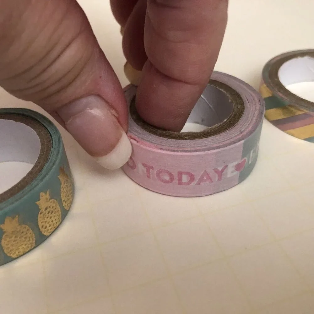 Recollections Washi Crafting Tape Pineapples Eyelashes Beauty Hearts Swans 8 Pc